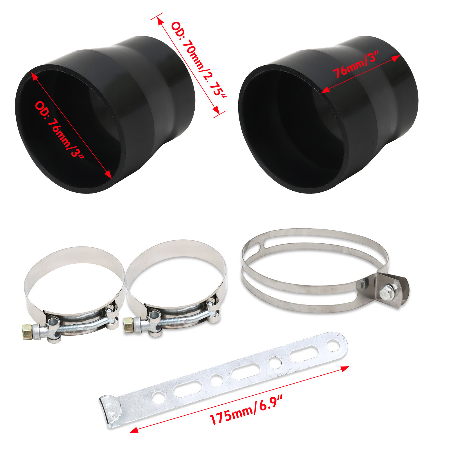 For BMW M50 M52 S50 S52 M54 M3 E30 E36 3" inch Carbon Fiber Cold Air