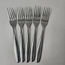 The Palm Restaurant Dinner Fork Stainless Flatware Lot of 5 Forks