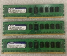 Actica 2GB DDR3-1333Mhz PC3-10600 ECC Memory ACT2GHR72P8G1333S (Lot of 3)