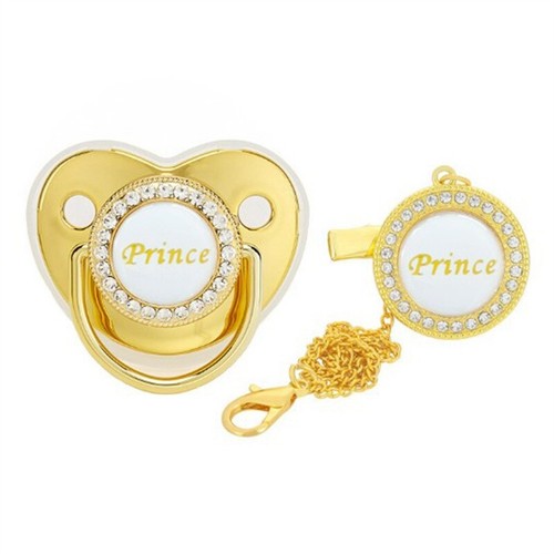 Baby Pacifier Silicone Rhinestone Bling Baby Shower Gift Dummy Infant Nipple - Picture 14 of 40