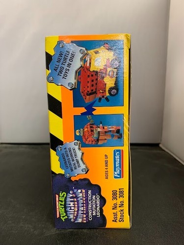 Figura de acción vintage 1994 Playmates TMNT construcción mutación Leonardo sellada - Imagen 2 de 6