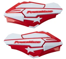 POWERMADD "SENTINEL" HANDGUARDS ATV UTV MX SNOWMOBILE RED/WHITE 34422