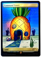 MTG Command Tower RAINBOW FOIL Secret Lair x SpongeBob 7012 NM