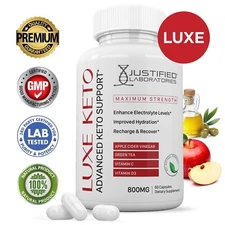 Luxe Keto ACV Pills 1275 MG Stronger Than Gummies Advanced Keto Support 1 Bottle