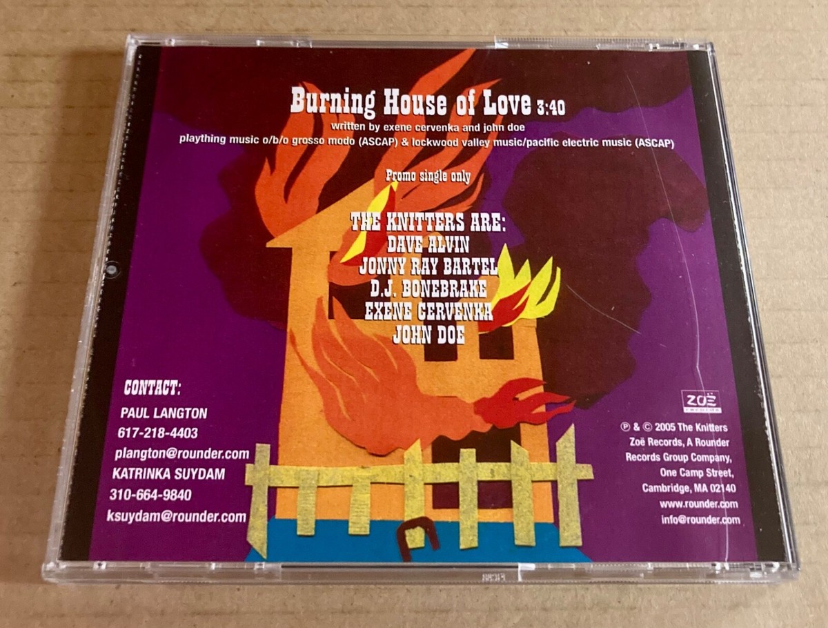 Promo CD Single The Knitters Burning House Of Love John Doe Exene