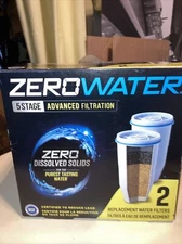 Zero Water 5 Stage Advanced Filtration 2 Pack Replacement Water Filters