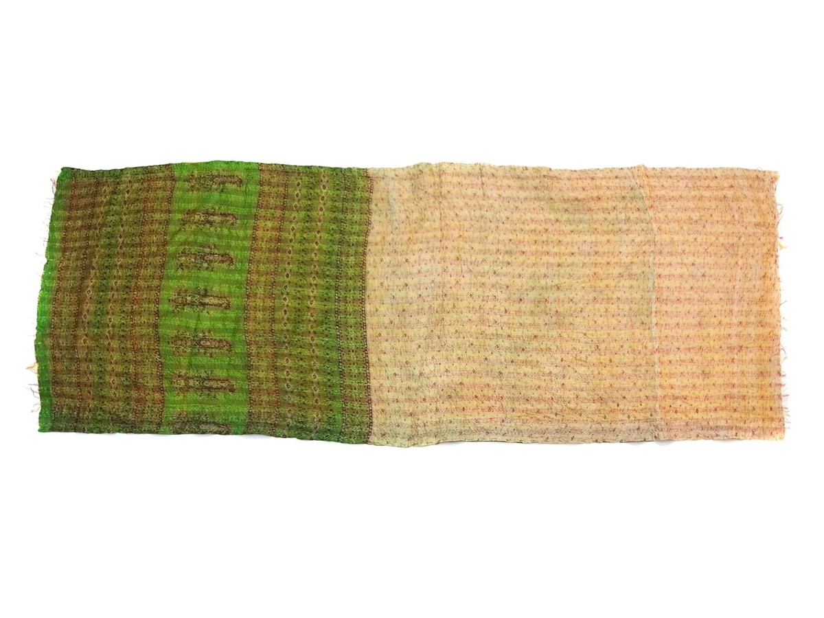 Cotton Scarf Head Wrap Stole Veil Kantha Embroidered Scarf Veil Boho Scarves Ai
