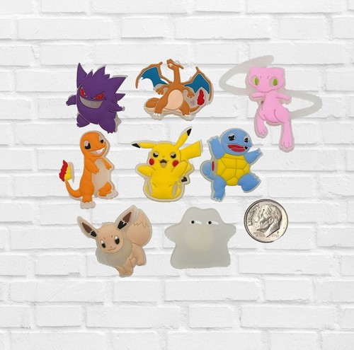 8pc Pokemon Shoe Charms For Crocs Glow in the Dark Shoe Charms Anime Shoe Charms - Picture 2 of 2