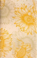 EcoVinyl Flannel Back Non Fitted Tablecloth52x72"Oblong,SUNFLOWERS,Market Square