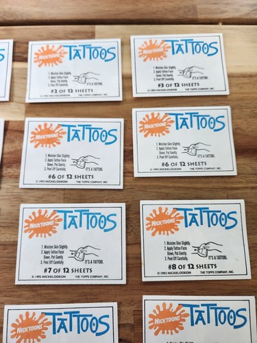 Lot Of 17 1993 Topps Nickelodeon Nicktoons temporary tattoos Ren Stimpy Rugrats - Picture 3 of 5