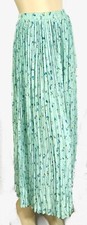 90s Calico Broomstick Maxi Skirt in Sea Foam Green S