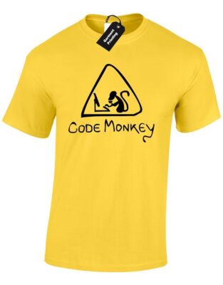 CODE MONKEY HERREN T-SHIRT GEEK NERD WASD PROGRAMMIERUNG HACKER WEB DESIGNER CSS