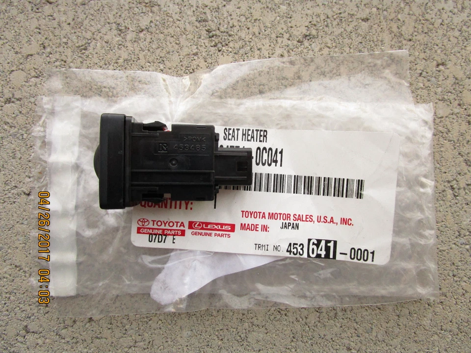 08-17 TOYOTA SEQUOIA SR5 LIMITED INTERRUPTOR ASIENTO TÉRMICO DELANTERO DERECHO NUEVO OEM Foto 3 de 3