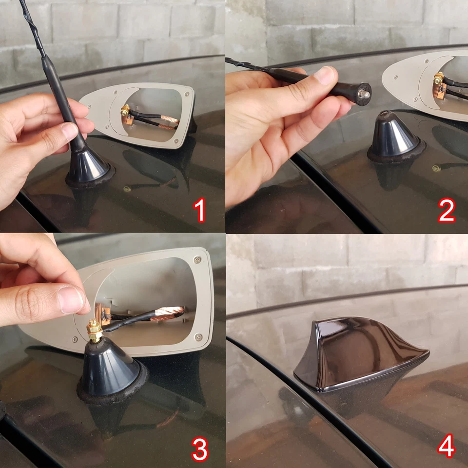 Coche de Sustitución Techo Aleta Tiburón Estilo Antena Activo Radio Universal - Imagen 2 de 4