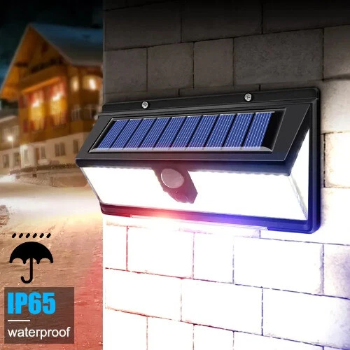 4er 5000W Solarleuchte mit Bewegungsmelder Außen Lampe Fluter LED Strahler Licht - Bild 6 von 11