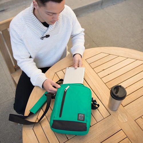 Green School Croosbody Bag Nylon Zipper Bookbag For 10" iPad 9th / iPad Air 5 - Picture 4 of 9