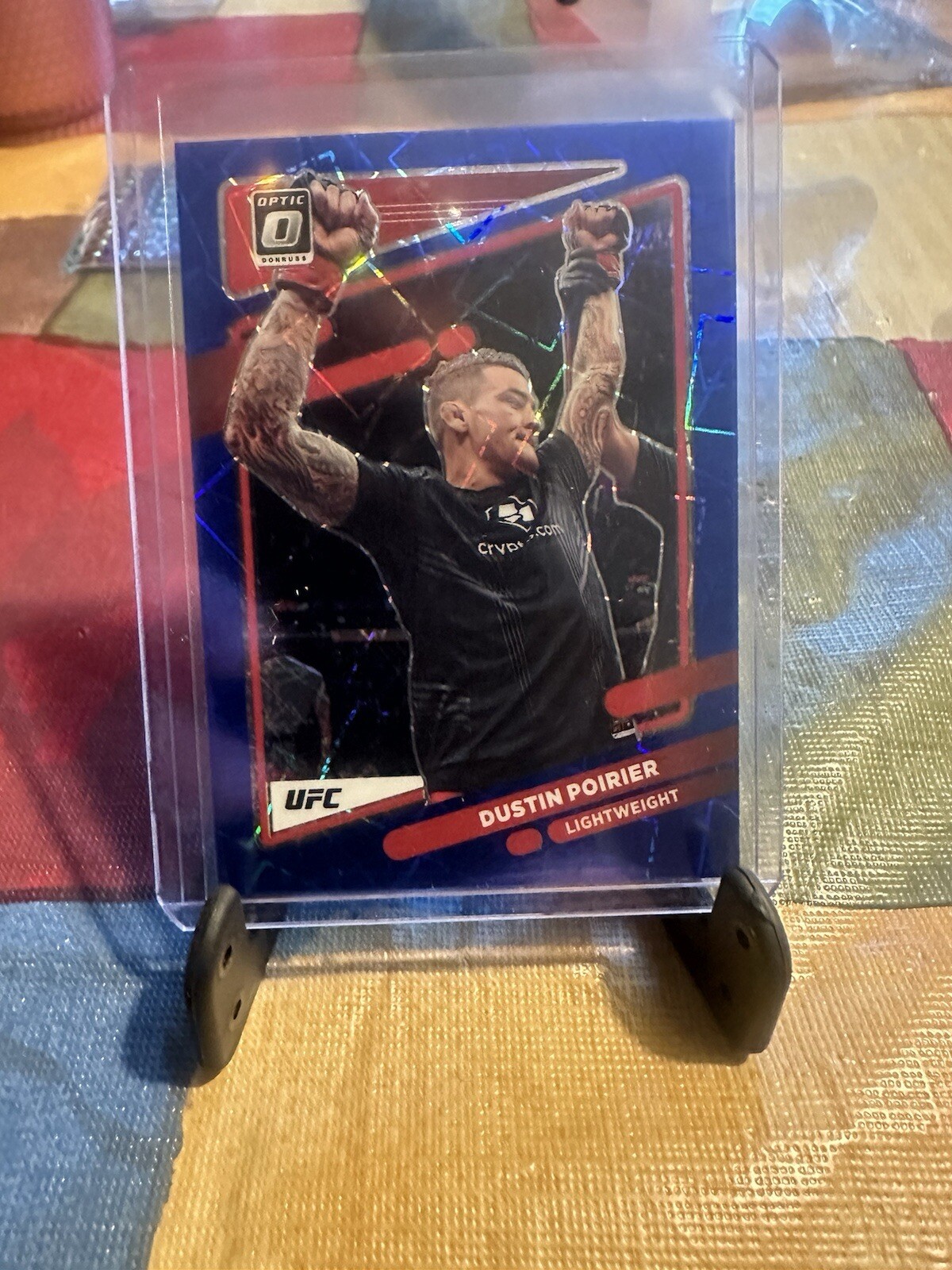 2022 Panini Donruss Optic UFC - Blue Velocity Prizm #2 Dustin Poirier