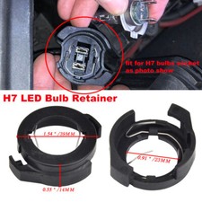 2x H7 LED Bulbs Socket Adapter Holder Retaine...