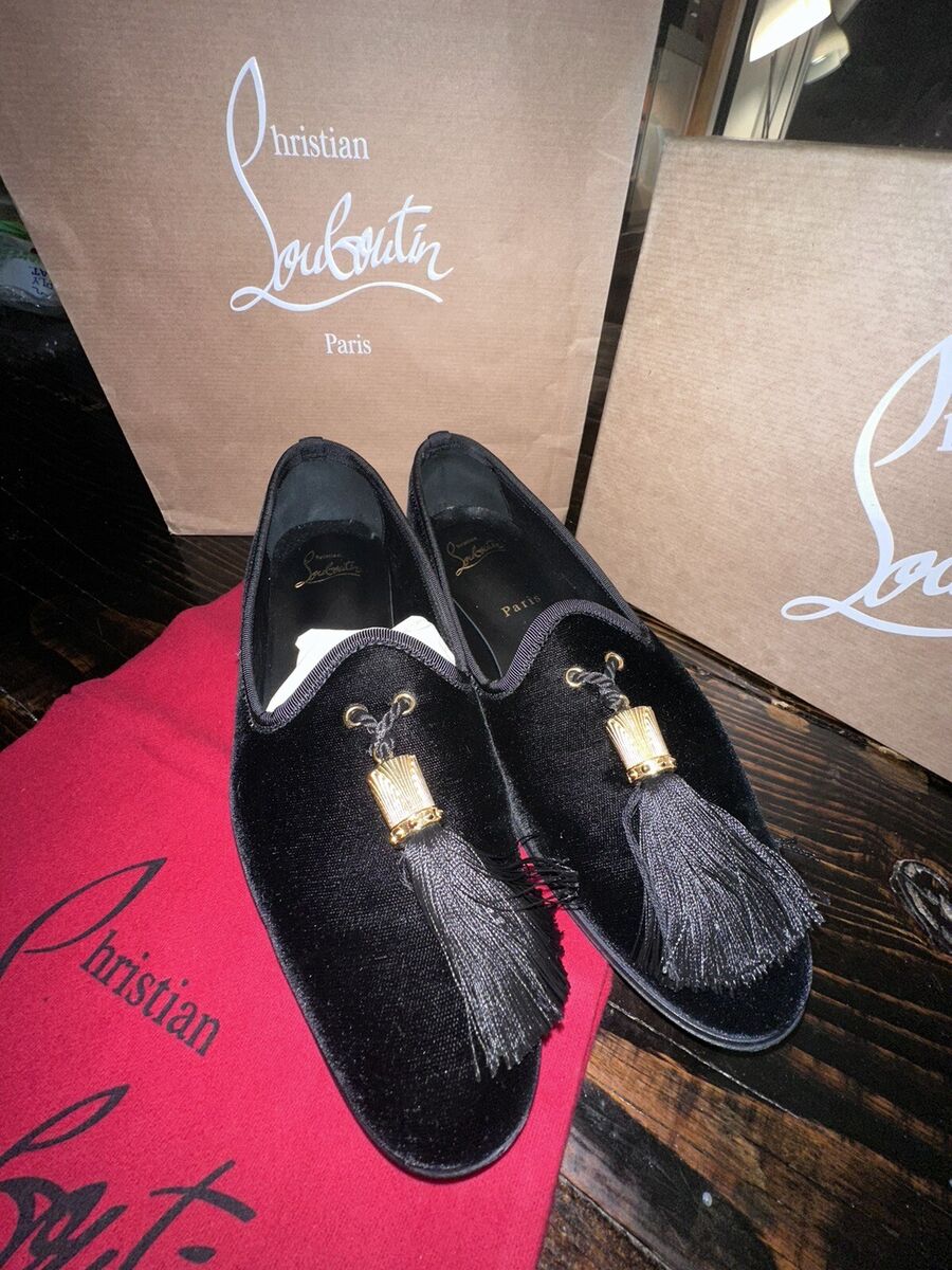 Christian Louboutin Men's Size 37.5 Suede Tasseled Dress Christian Louboutin Men's Size 37.5 Suede Tasseled Dress