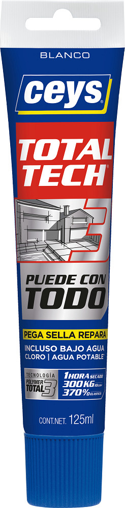 Silicona Ceys total tech blanco tubo 125 ml