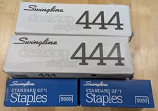 TWO Swingline 444 Desktop Staplers & 2 Boxes of Staples NEW