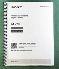 Sony ILCE-7RM2 Instruction Manual: 104 Pages & Protective Covers!
