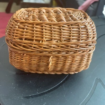 Boîte En Osier Vintage  - Photo 1/4