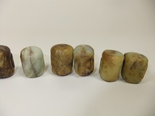 Chinese Tibetan Carved Jade Buddha Head Prayer Beads - Picture 9 of 10