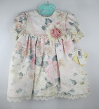 VTG Good Lad of Philadelphia Dress Girls 24 mo Floral Lace Rose NWT Made in USA