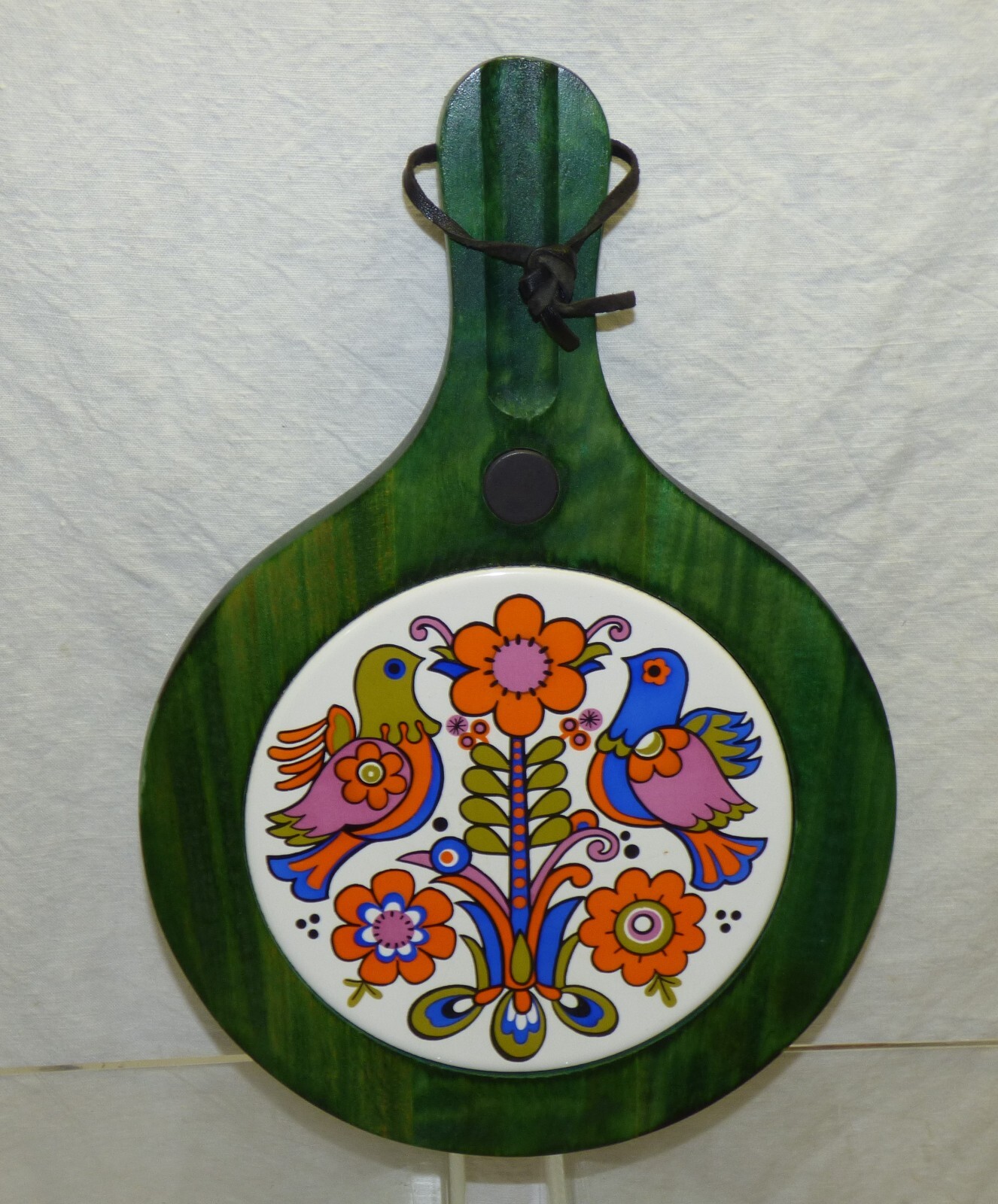 NOS Love Birds Cutting Board New in Box Pennsylvania Dutch Folk Art Vtg Retro