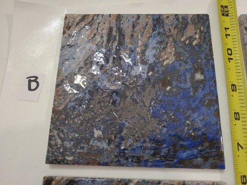 Splatter Painted Ceramic Porcelain Tile Decor Kitchen Hot Plate Italy 6" Read⬇️ - Picture 4 of 24