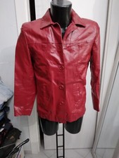 FERRONE Giacca in vera pelle usato donna woman Tg L ROSSO XYM880L