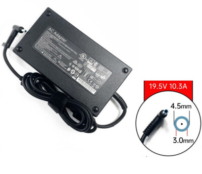 HP Netzteil 19.5V, 10,3A, 200W. Stecker 4,5 x 3,0 mm für ZBook, Modell: TPN-CA03