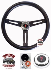 1964-1966 Pontiac Steering Wheel 13 12 Muscle Car Black 1964-1966 Pontiac Steering Wheel 13 12 Muscle Car Black