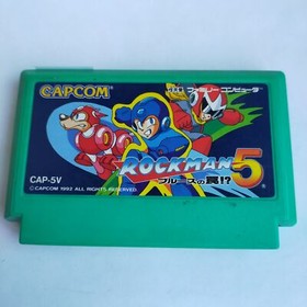 Rockman 5 Blues Trap Capcom pre-owned Nintendo Famicom NES Tested