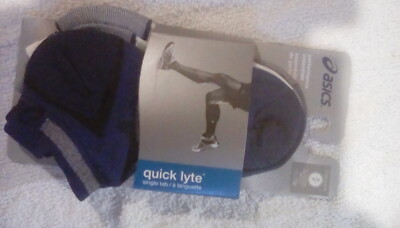 Asics socks S quick lyte  no show 3 pair running workout athletic sports 