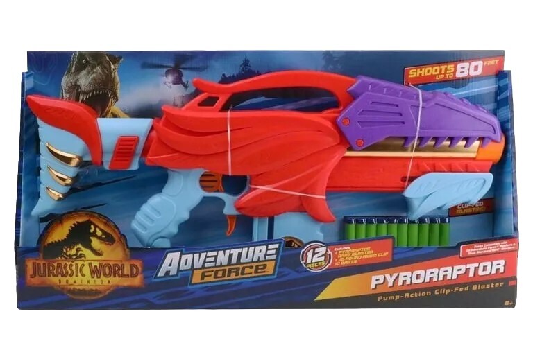 Adventure Force 10-Pack: Jurassic World Pyroraptor Pump Clip-Fed