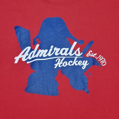 Vintage 90s Y2K Milwaukee Admirals NHL Hockey Promo Shirt L/M Red  