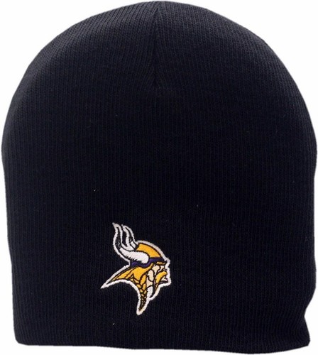 Minnesota Vikings Black Skull Knit Hat 