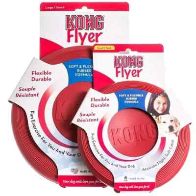KONG Classic Flyer Frisbee Dog Toy (Small, Large) UK