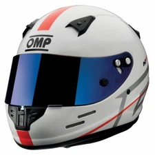 OMP KJ-8 EVO Kart Helmet CMR Approved KJ8 Blue Iridium Visor Included