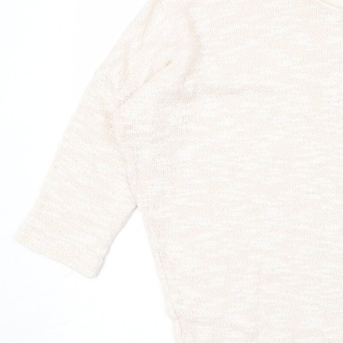 New Look Womens Beige Round Neck Cotton Blend Jumper Size 8 - Picture 7 of 10