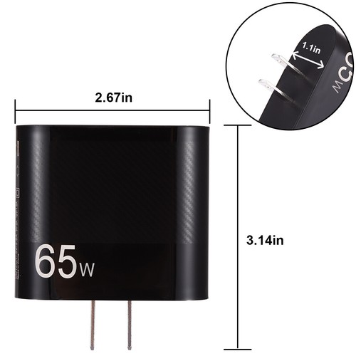 65W 5 USB Type C Fast Wall Charger PD QC3.0 Adapter Fast Charge Cable Universal - Bild 10 von 16