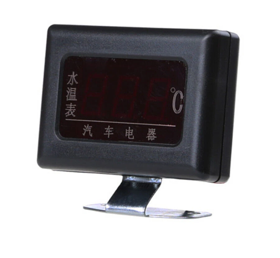 Kit de medidor de temperatura del agua digital universal para automóvil + enchufe sensor de temperatura 10MM 12/24V Foto 2 de 4