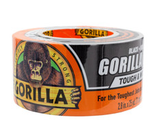 Gorilla Tape Tough  Wide, Black Tape, 2.88" x 25 yd Pack of 1 