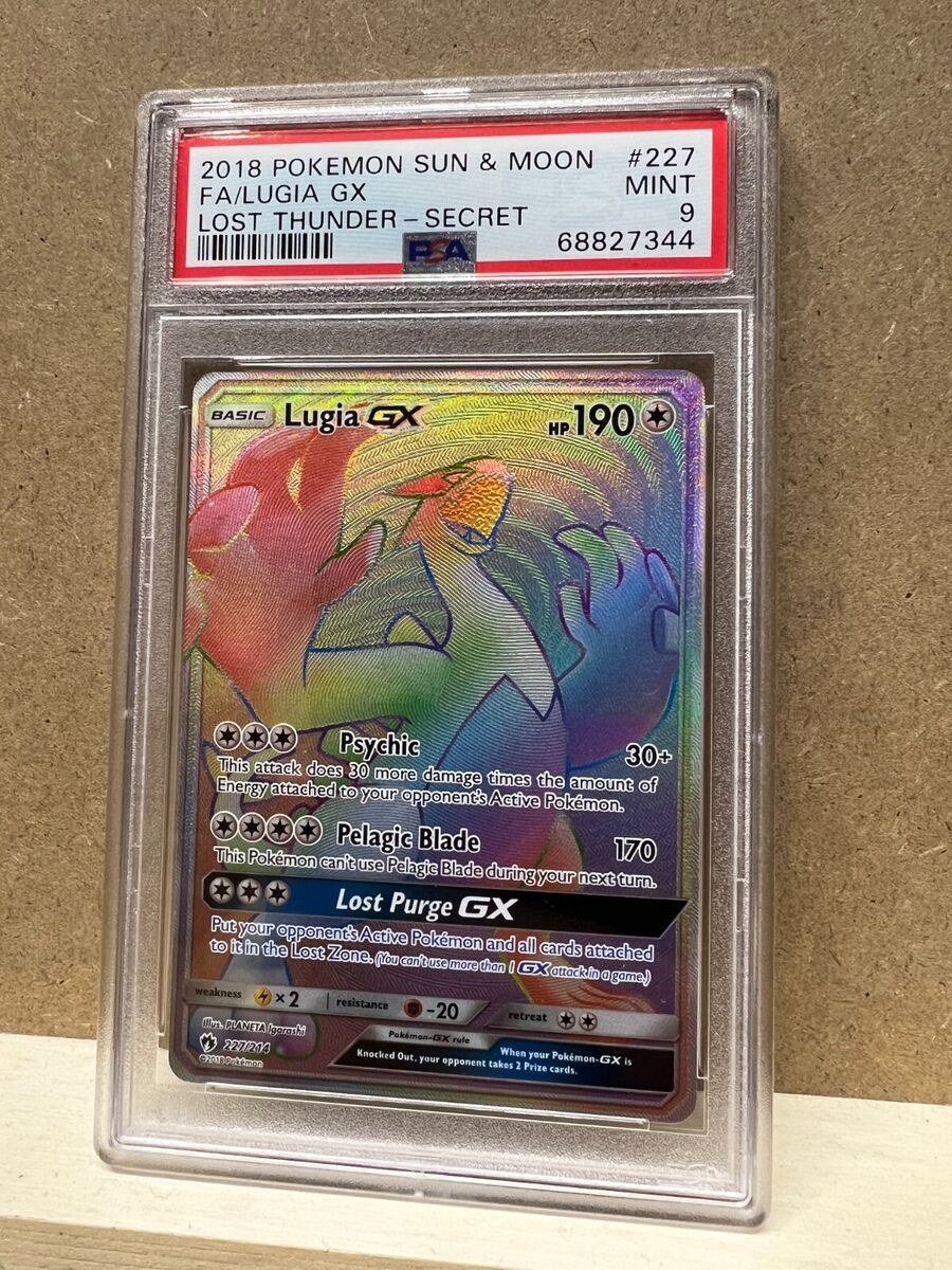 Pokemon Lugia GX - 227/214 - Rare Rainbow Card - SM8 Lost Thunder