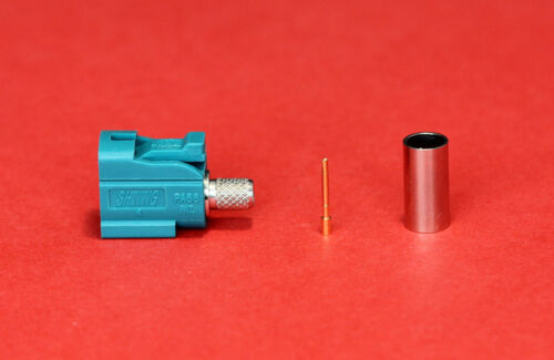 1 x FAKRA Universal Female RG58 Waterblue Code Z Connector Neutral Coding "NEW" - Picture 3 of 5