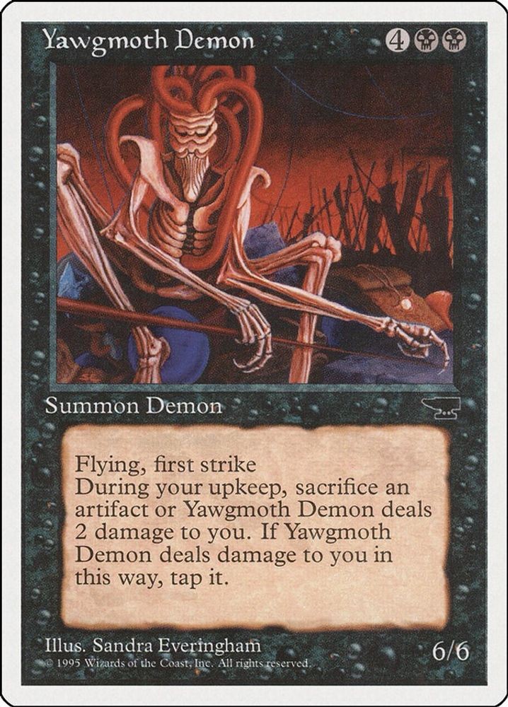 1995 Magic: The Gathering: Chronicles Yawgmoth Demon (#42, Rare, Lightly Played)