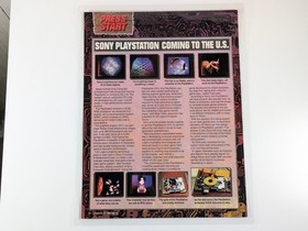 Vay Sega CD 1993 laminated video game ad classic RPG retro collectible Gift