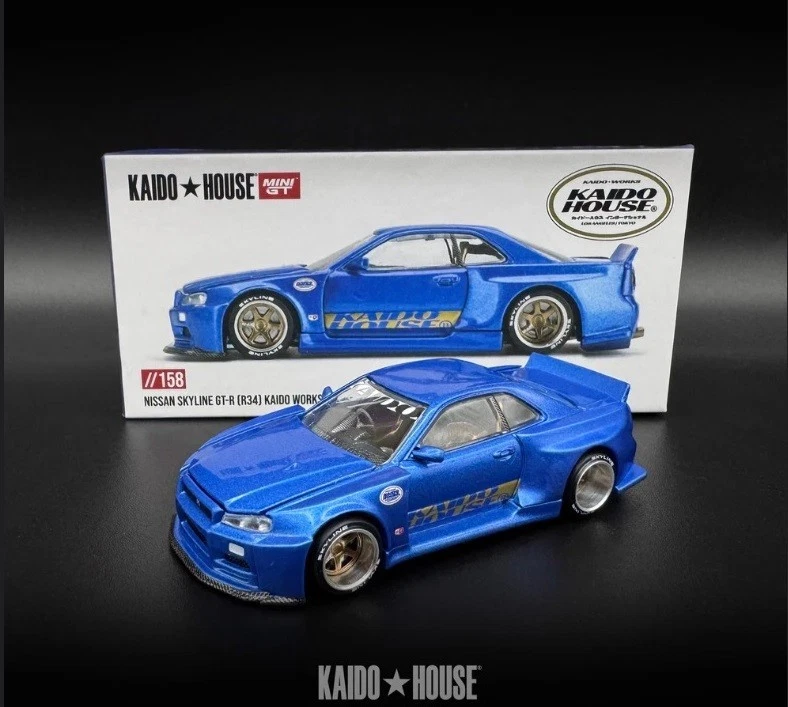 MINI GT KAIDO HOUSE MINI GT KAIDO*CASA Nissan Skyline GT-R R34 Kaido Works V2 Aero SHINJUKU V2